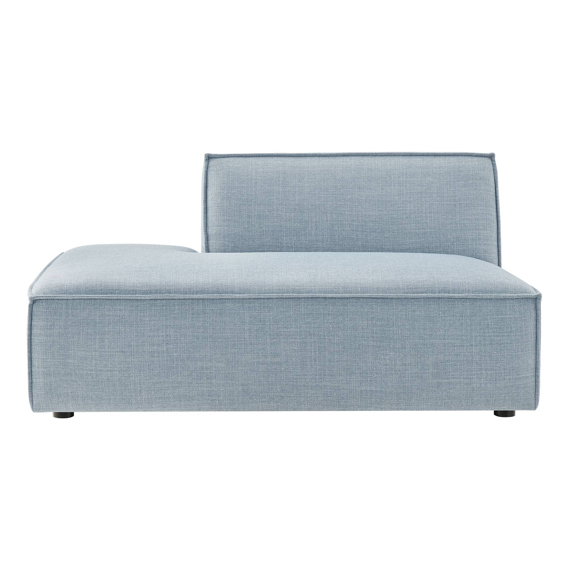 Alt View 6. Modway - Restore Performance Fabric Upholstered Left-Facing Armless Modular Chaise by Modway - Sky.