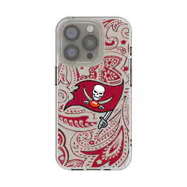 Keyscaper - NFL - Tampa Bay Buccaneers iPhone Clear Paisley Design Case - 14 - Multicolor