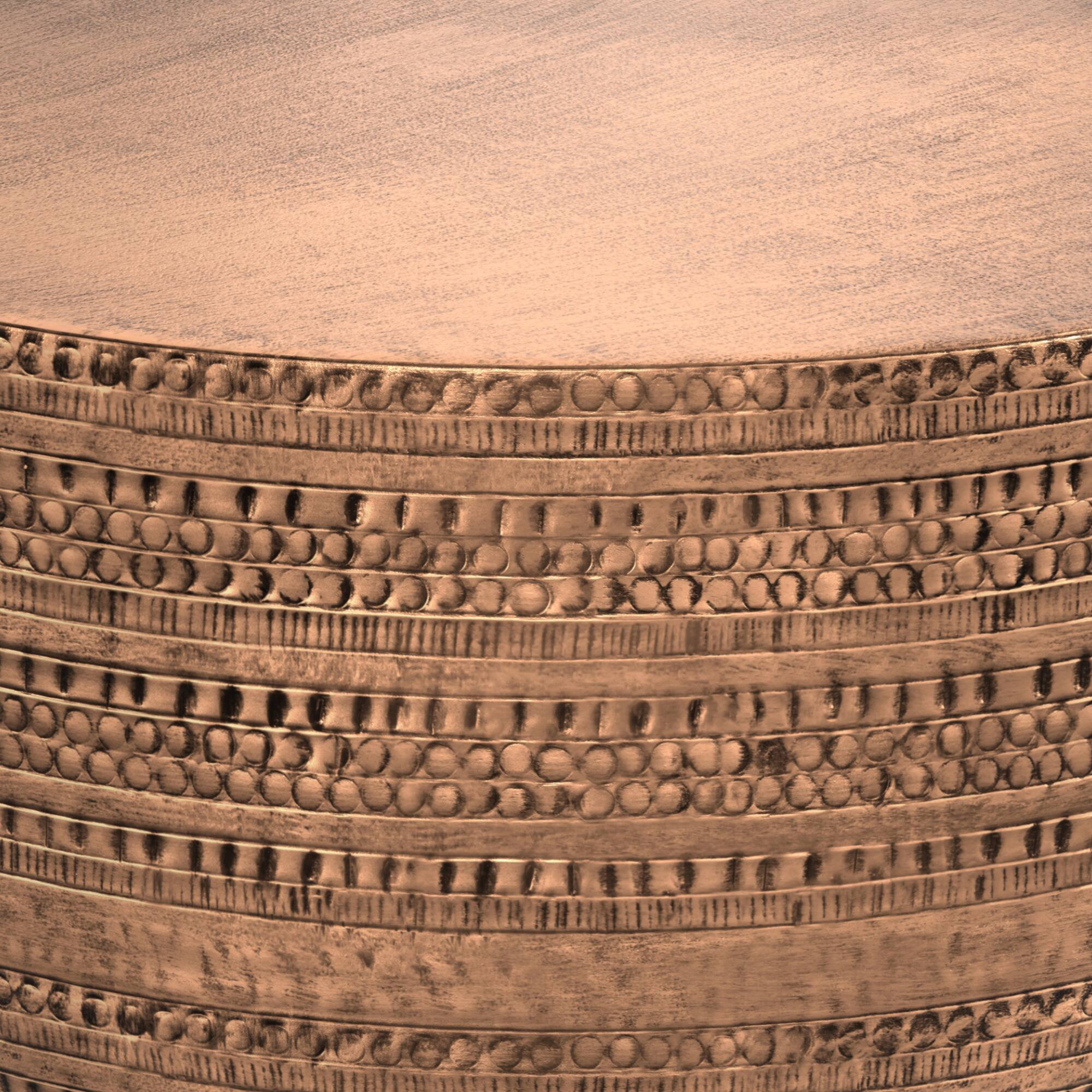 Alt View 14. Simpli Home - Johnsen Metal Coffee Table - Antique Copper.