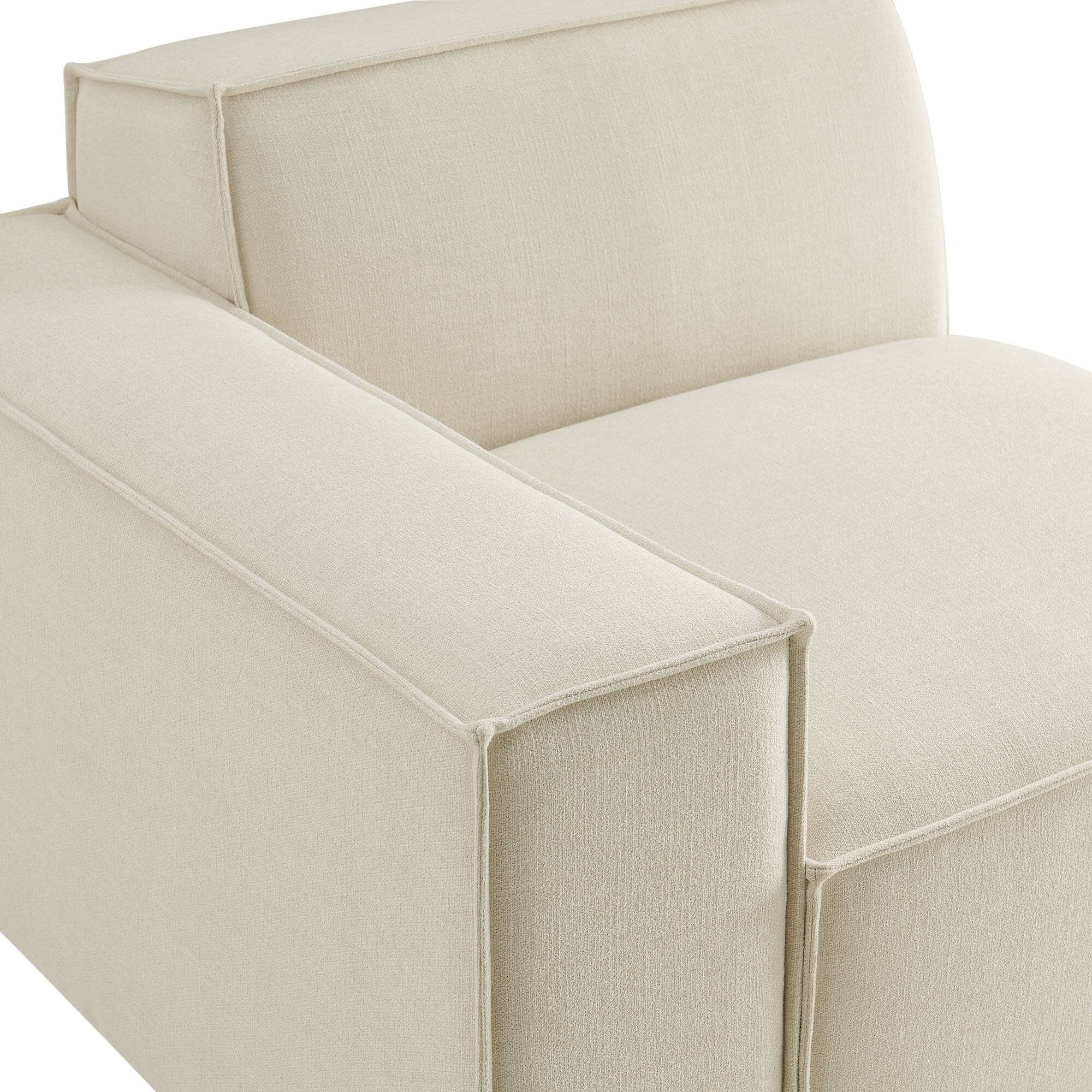 Alt View 7. Modway - Restore Performance Fabric Upholstered Left-Facing Modular Lounge Chair by Modway - Ecru.