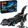 A Lego Batman Forever Batmobile set, containing 909 pieces, is shown in the image. The set is designed for builders aged 12 and up, and it features a Batmobile with a black and blue color scheme. The set also includes a Lego Batman figure, adding to the excitement of the build.