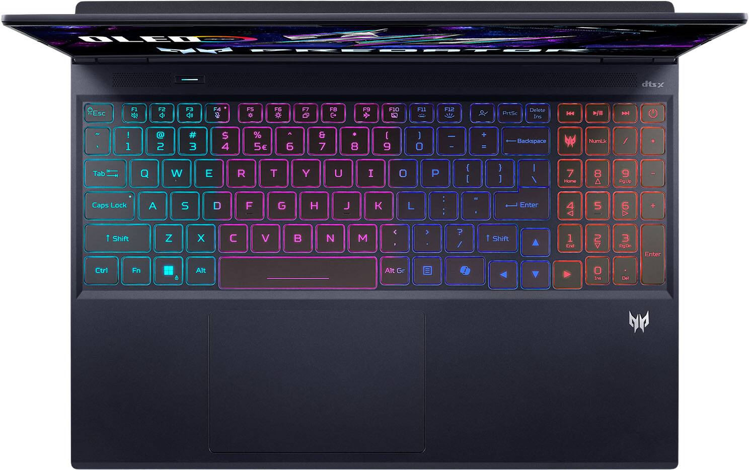 OLEI | dtsx Esc F1 F2 F3 F4 F5 F6 F7 F8 F9 F10 F11 F12 A PrtSc Delete Ins H4 Home 8 A 9 PgUp - Caps Lock A S D F G H J K L : : - Enter 4 A 5 6 A + 1 Shift Z X C V B N M , . / 1 V ? / 1 Shift 1 End 2 V 3 PgDn Enter Ctrl Fn A Alt Alt Gr ! O 2 Del