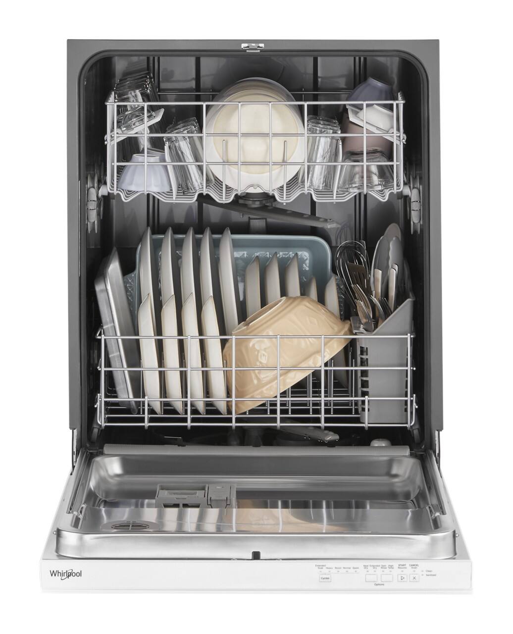 Alt View 7. Whirlpool - Whirlpool - Quiet Dishwasher with Boost Cycle and Pocket Handle - White - White.