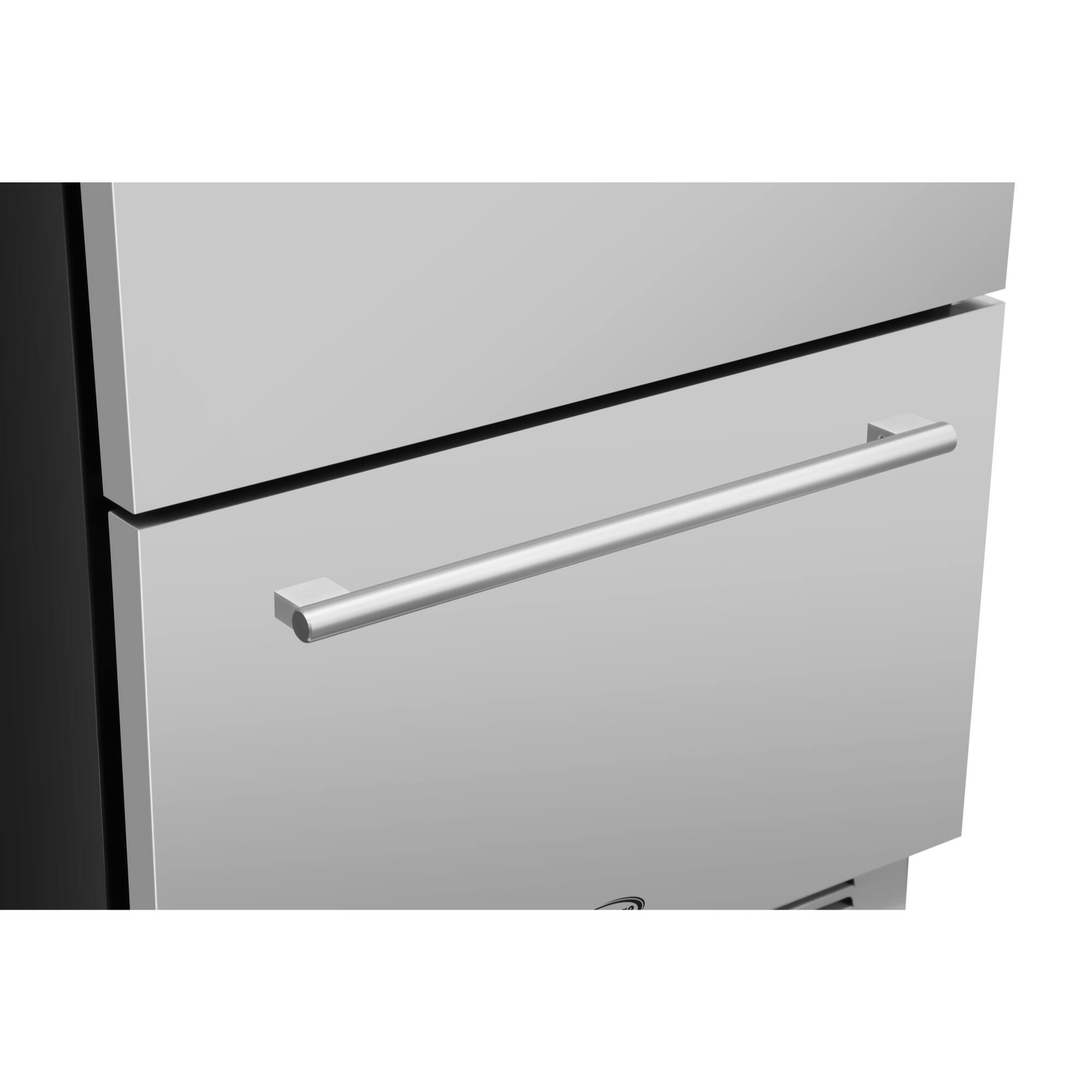 Alt View 4. Koolmore - 24 in.  Built-in Two-Drawer Refrigerator in Stainless-Steel (KM-OKS-RD2) - Black and Silver.