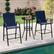Alt View 9. Gymax - Gymax 4PCS Outdoor Bar Stools 29'' Fabric Bar Height Stools w/ Armrests & Footrest Navy - Navy.