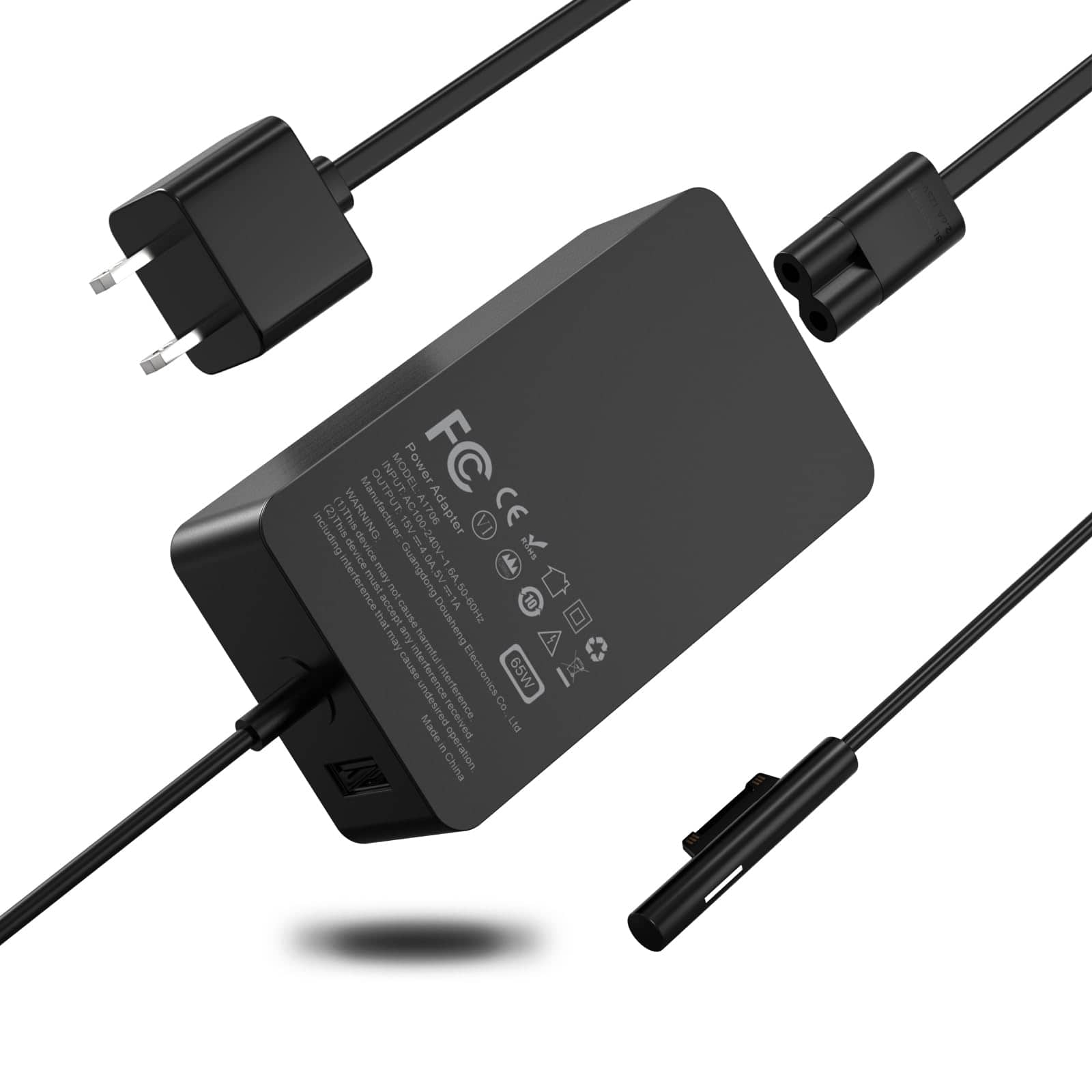 DORLUKFU - 65W Surface Pro Charger Compatible with Microsoft Surface 10,9,8,7+,7,6,5,4,3,X, Windows Surface 6,5,4,3,2,1,Studio,