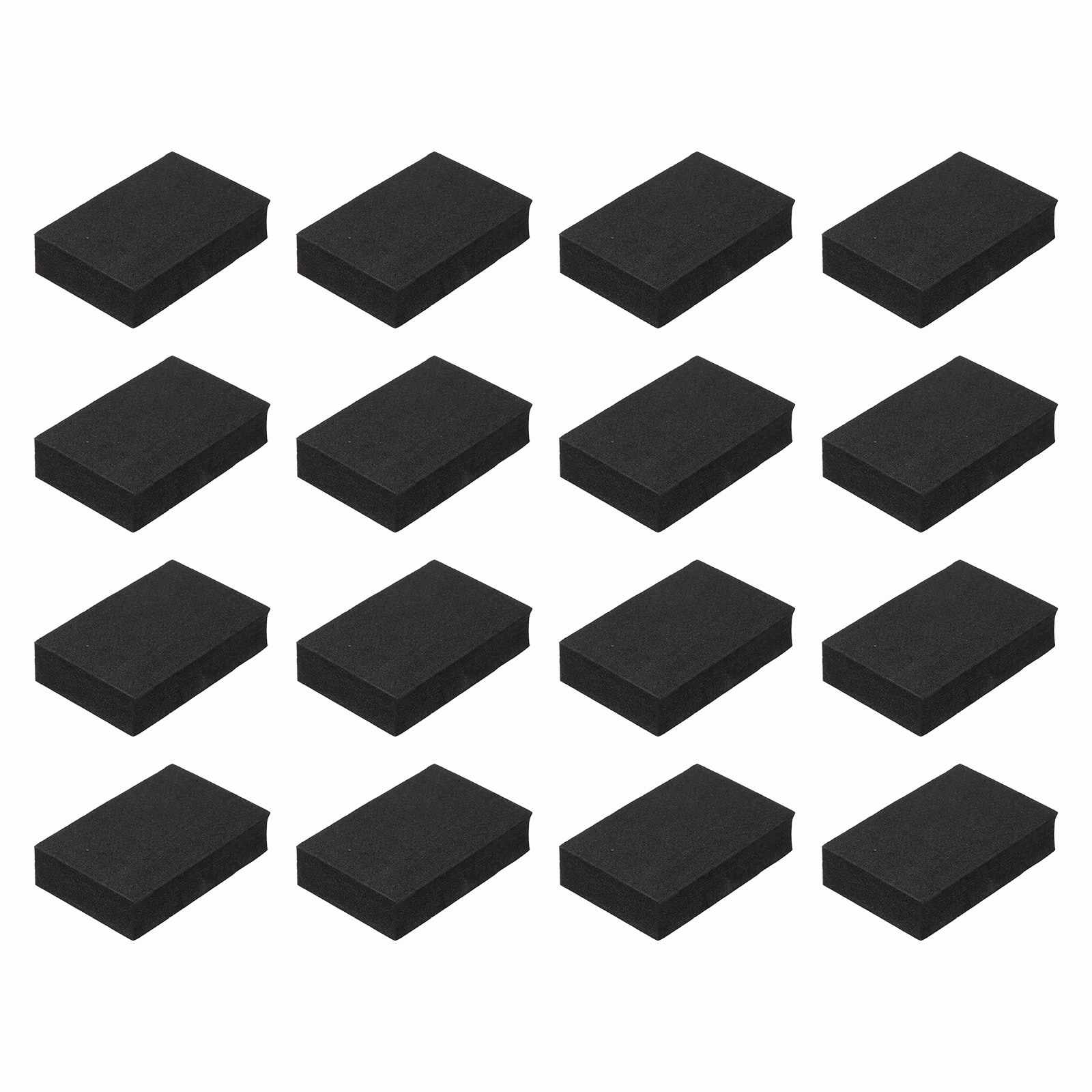 Unique Bargains - Single Sided Speaker Isolation Pads 60x40x15mm Square EVA Acoustic Foam Anti-Vibration Feet for Speaker Subwoofer, 16pcs - Black price history on PriceWatchPro