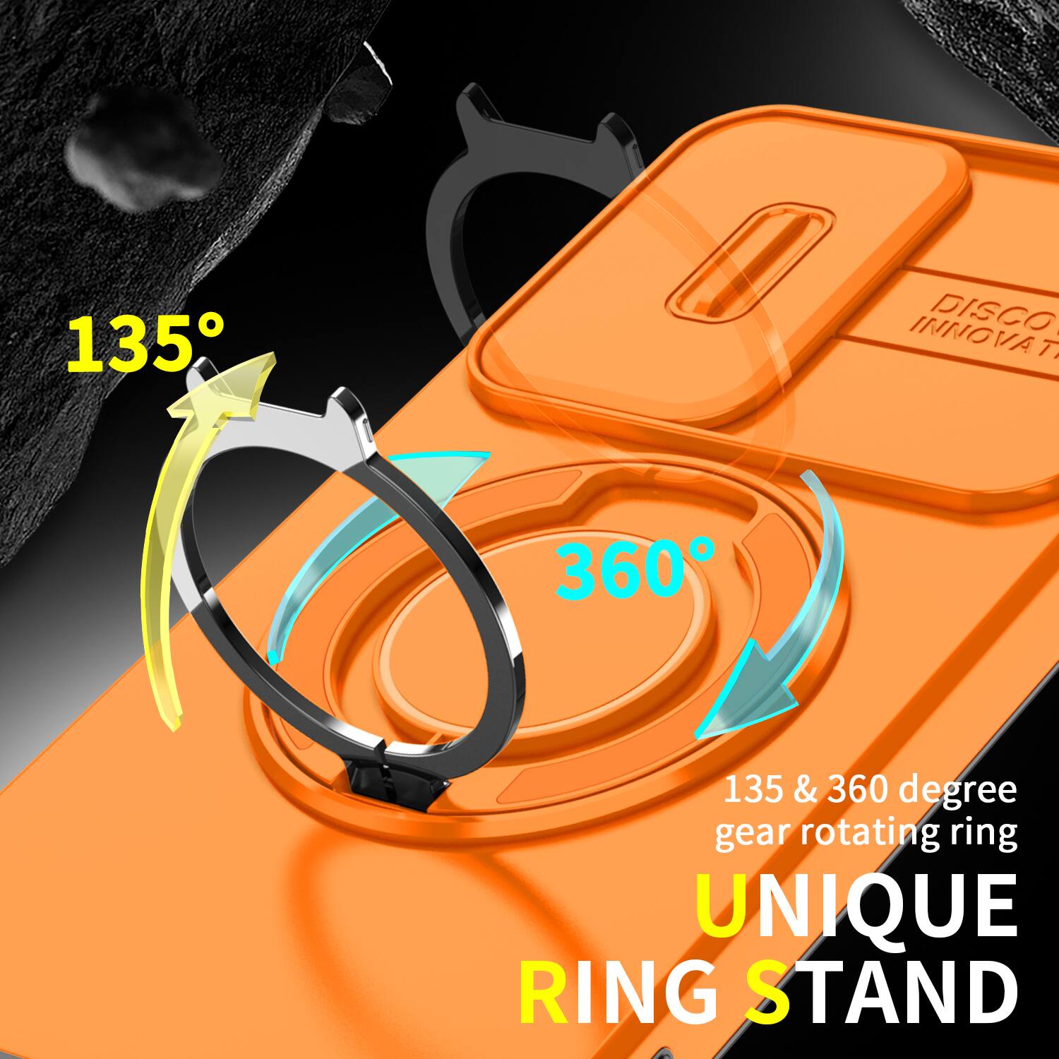 135  
DISCO INNOVAT  
360  
135 & 360 degree gear rotating ring  
UNIQUE RING STAND