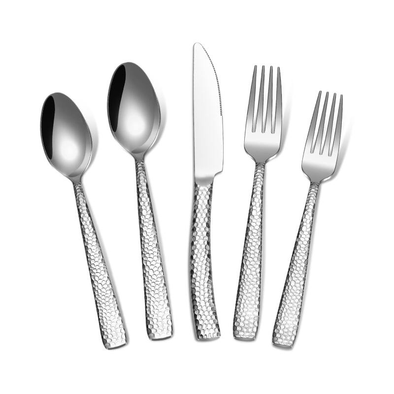 Front. Furno Fusion - Heavy-Duty Mirror Finish Flatware Cutlery Set - Silver.