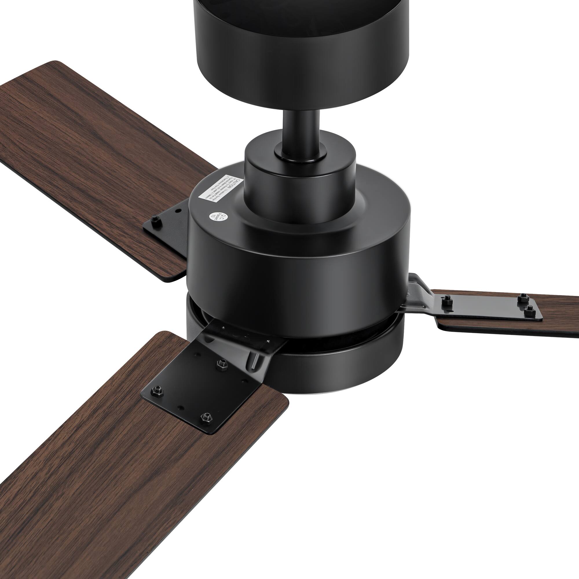 Alt View 8. Breezary - Breezary 36'' Ceiling Fan, 3-Color Light, 3 Dual-Finish Plywood Blades, DC Motor, 6-Speed Remote Control, 5-Inch Downrod - Matte Black and Dark Wood Grain + Light Wood Grain.
