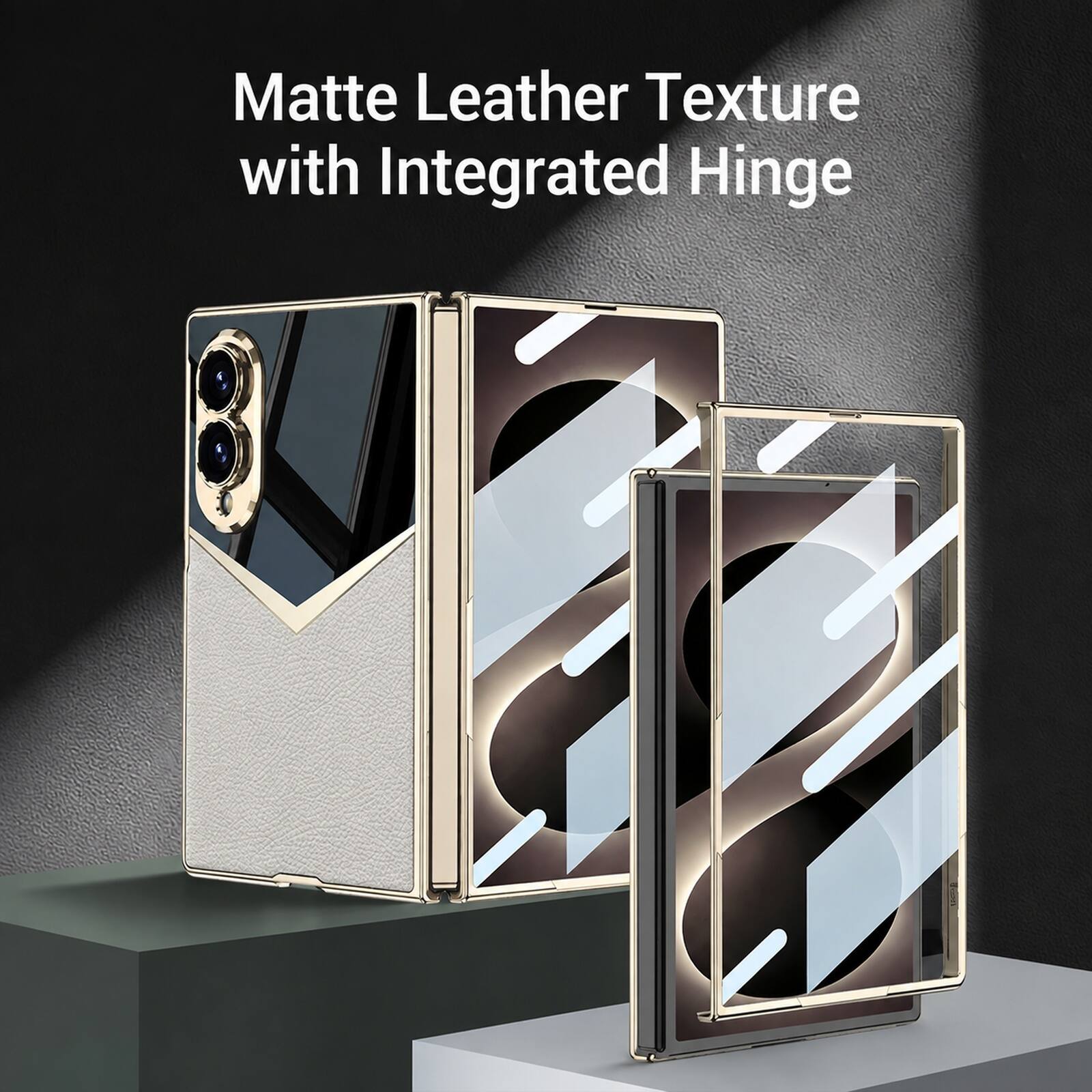 Matte Leather Texture with Integrated Hinge