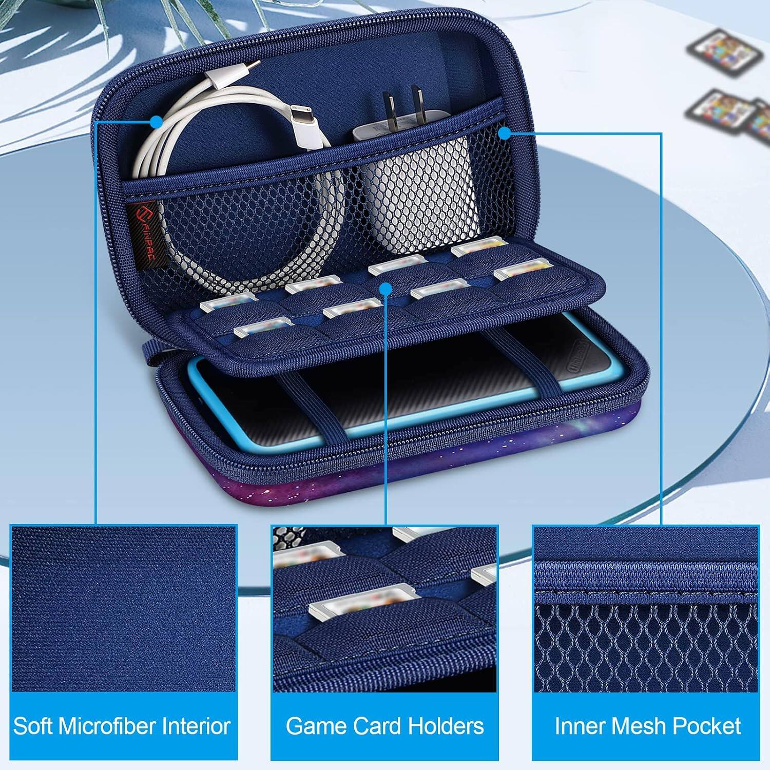 CPINPAC  
Soft Microfiber Interior  
Game Card Holders  
Inner Mesh Pocket