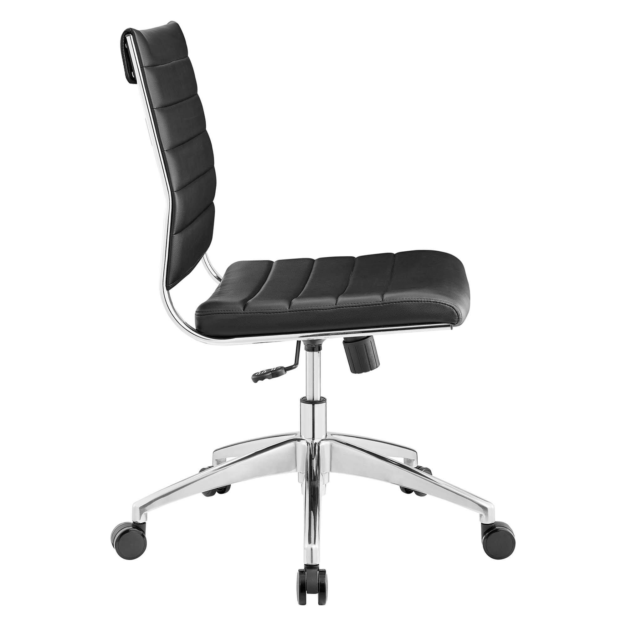 Alt View 1. Modway - Jive Armless Mid Back Office Chair by Modway - Black.