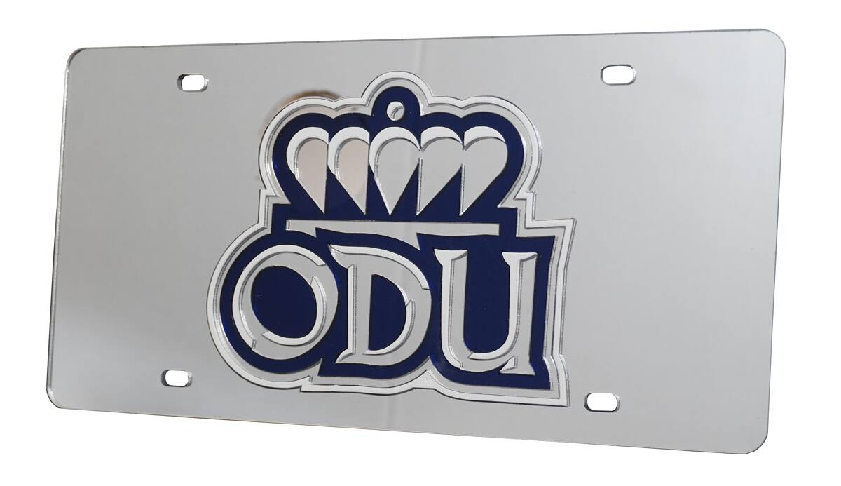 Front. Rico Industries - Old Dominion University Monarchs Acrylic License Plate Laser Tag - Multi.