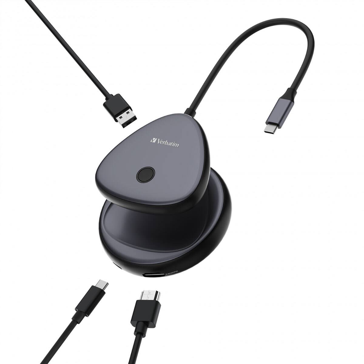 Alt View 5. Verbatim - Verbatim WDA-02 Share My Screen 4K USB-C Wireless Display Adapter with Hub.