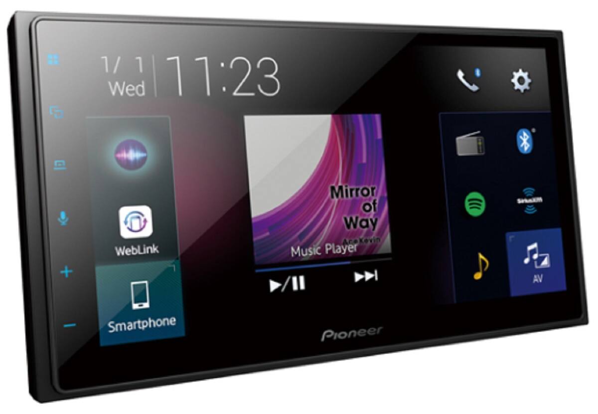 Angle. Pioneer - 6.8 inch 2 DIN Digital Media Player - Black.