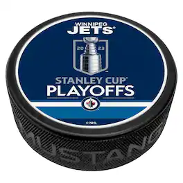 Mustang Drinkware - Winnipeg Jets 2023 Stanley Cup Playoffs Hockey Puck - Blue