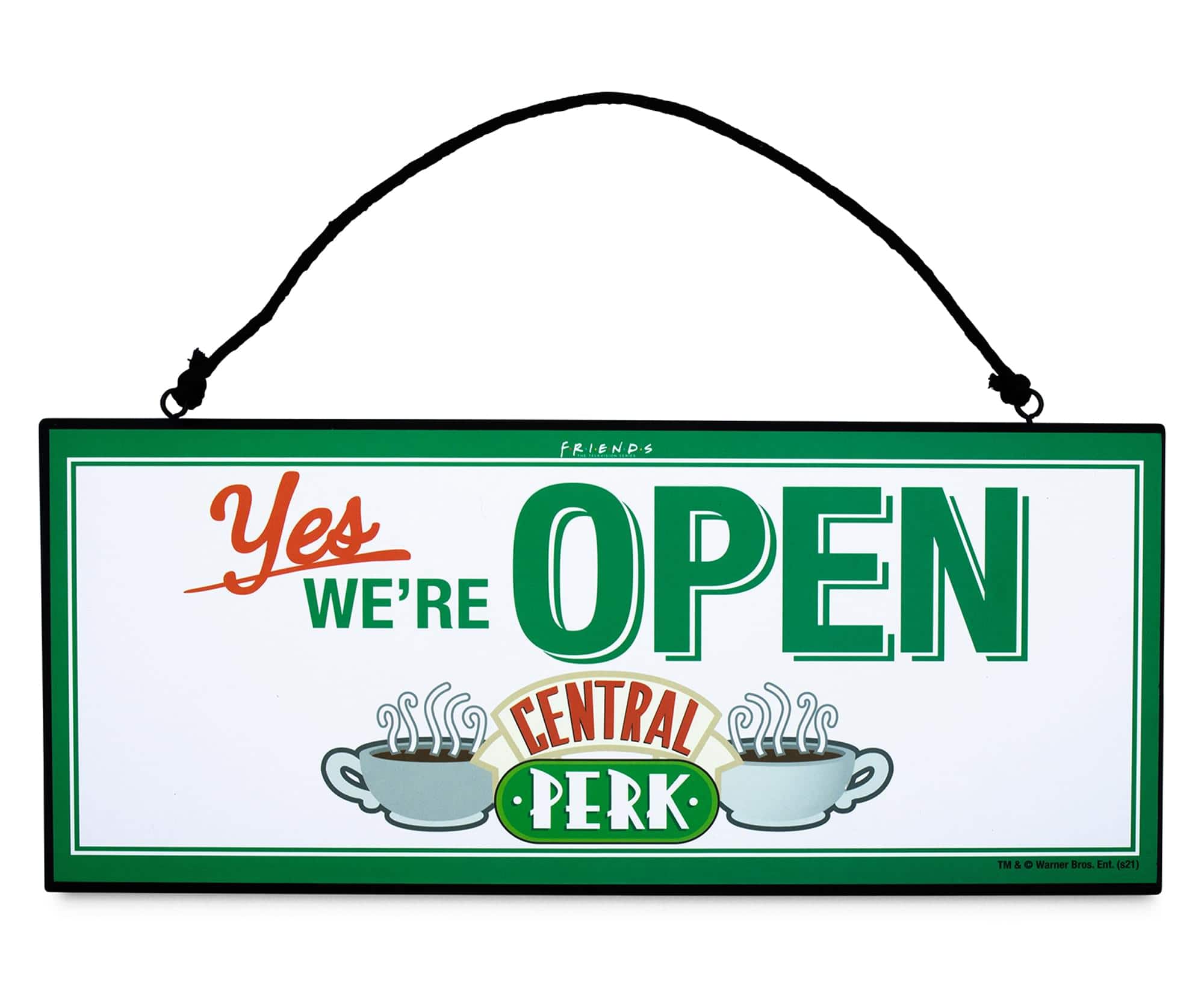 Silver Buffalo - Friends Central Perk Reversible Hanging Sign Wall Art | 12 x 5 Inches - Green price history on PriceWatchPro