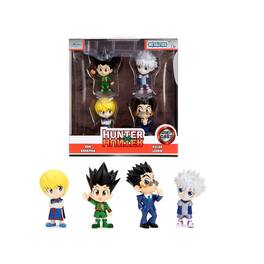 Set of 4 Diecast Figures "Hunter × Hunter" (2011-2014) TV Series "Metalfigs" Series Diecast Models by Jada - Multicolor