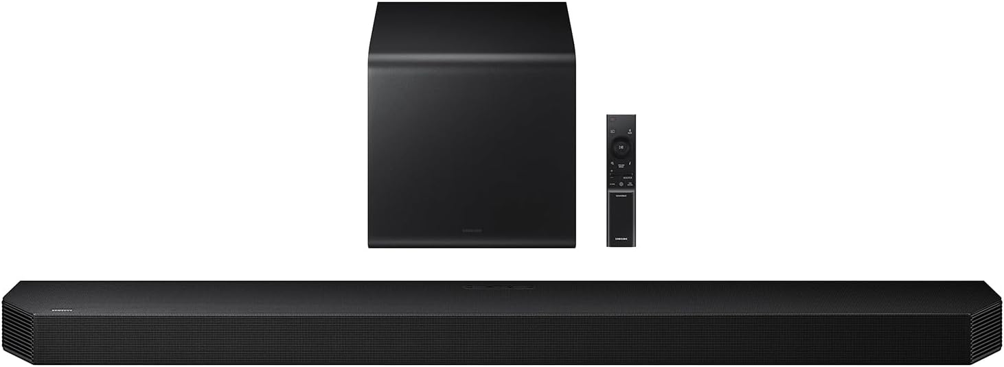 Alt View 1. Samsung - Samsung QN65LS03HE 65" QLED 4K TV with HW-Q800H Soundbar and Sub (2026) - Graphite Black.