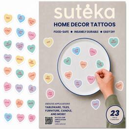 Suteka - Home Decor Decal - Retro Heart Sweets