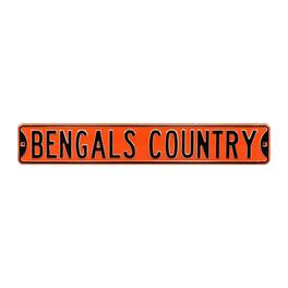 Authentic Street Signs - Cincinnati Bengals Country 6" x 36" Steel Street Sign - Orange