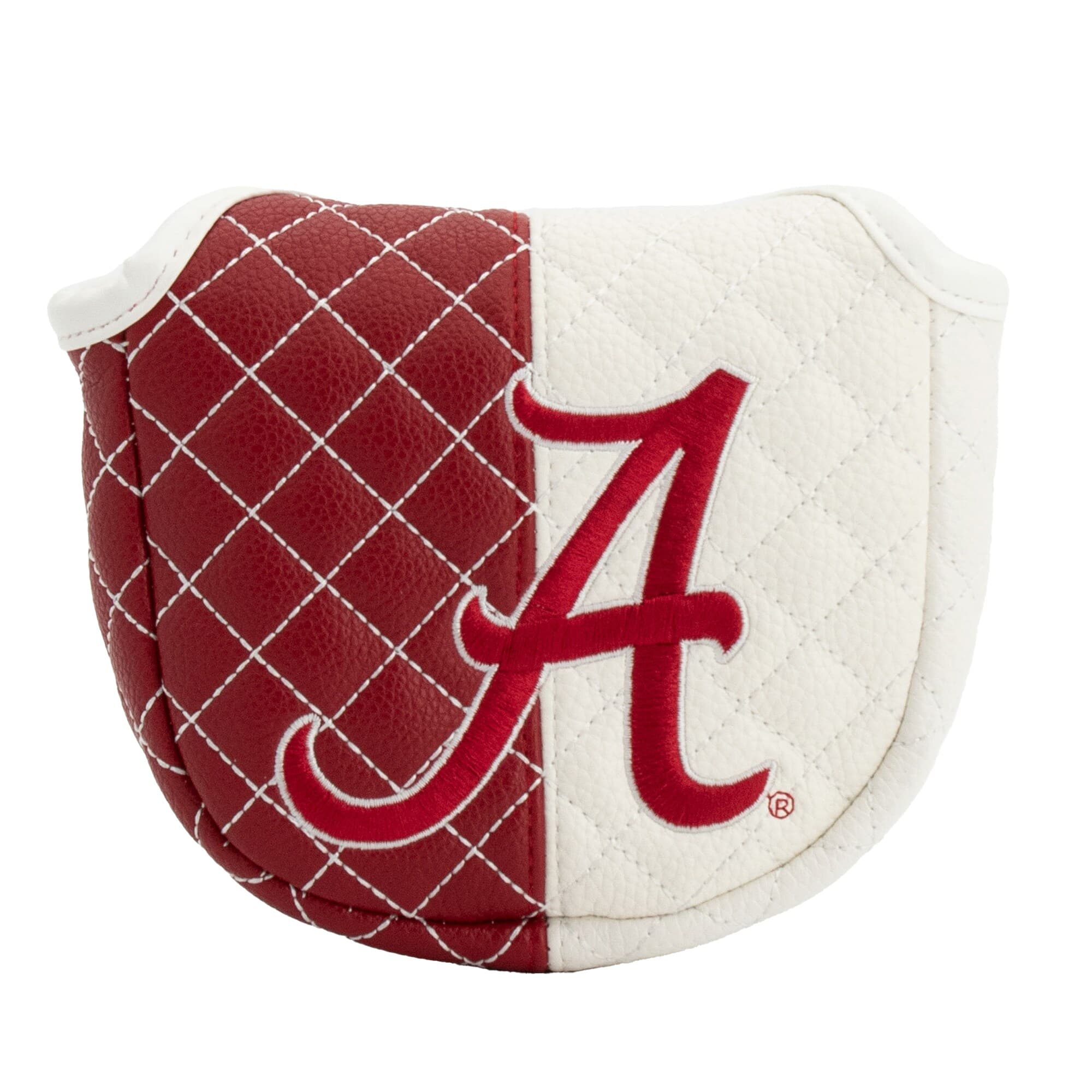 Front. Team Golf - Alabama Crimson Tide Quilted Mallet Putter Cover - Multicolor.
