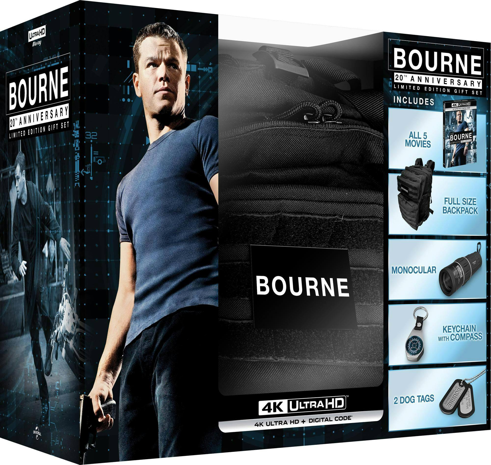 Angle. The Bourne Complete Collection - 20th Anniversary Limited Edition Gift Set (4K Ultra HD) [UHD].