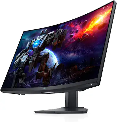 Front. Dell - S2722DGM Curved Gaming Monitor - 27-inch QHD (2560 x 1440) 1500R - Black - BLACK.