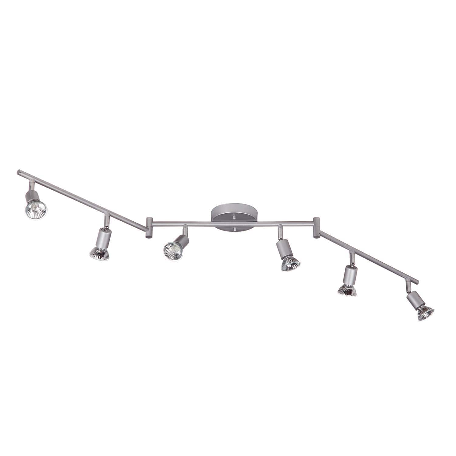 TECH SAFARI - Electric Payton Foldable Track Lighting Painted Brass - Matte Silver 6-Light