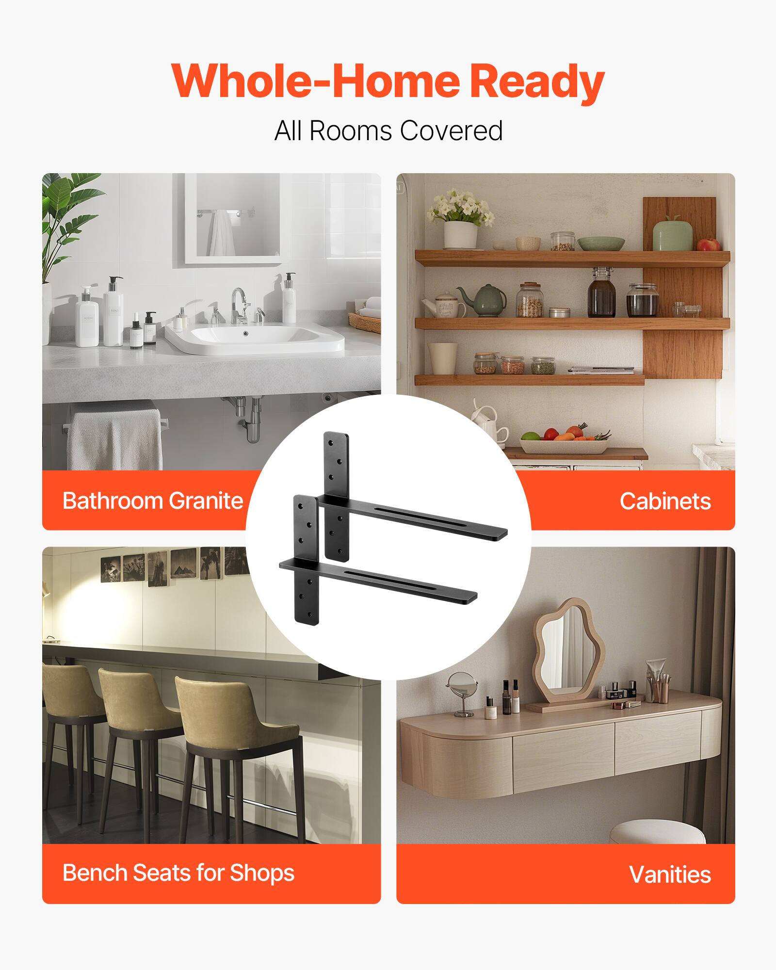 Whole-Home Ready
All Rooms Covered

Bathroom Granite
Cabinets
Bench Seats for Shops
Vanities