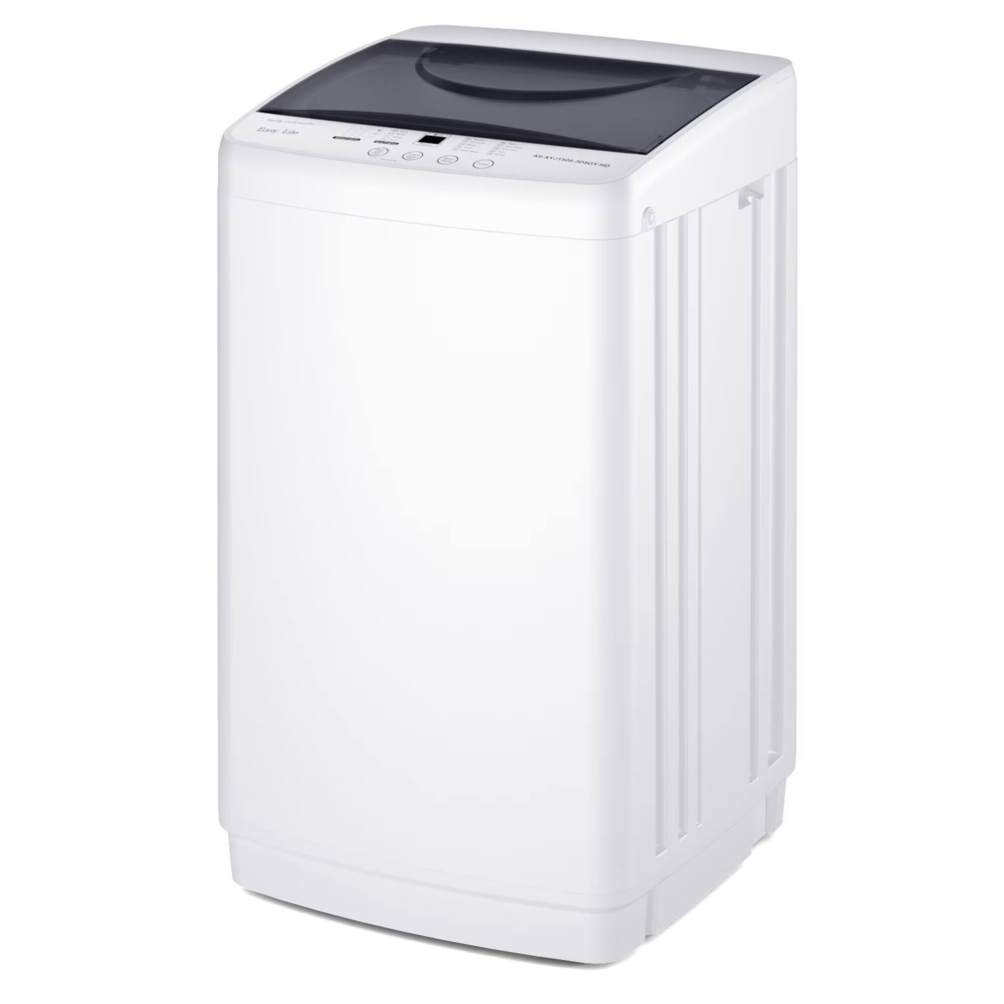 Angle. Sweet - Automatic Washing Machine Portable Compact Laundry with 10 Wash Cycles for Homes 7.7 lbs, White - White.