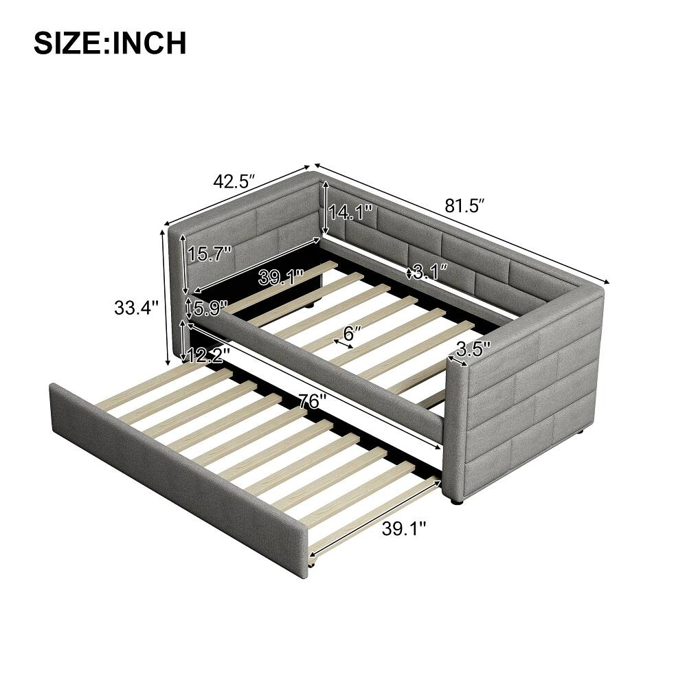 SIZE: INCH

42.5"
14.1"
81.5"
15.7" 39.1" 33.4" 5.9" -12.2"
6"
+3.1" 3.5"
76"
39.1"