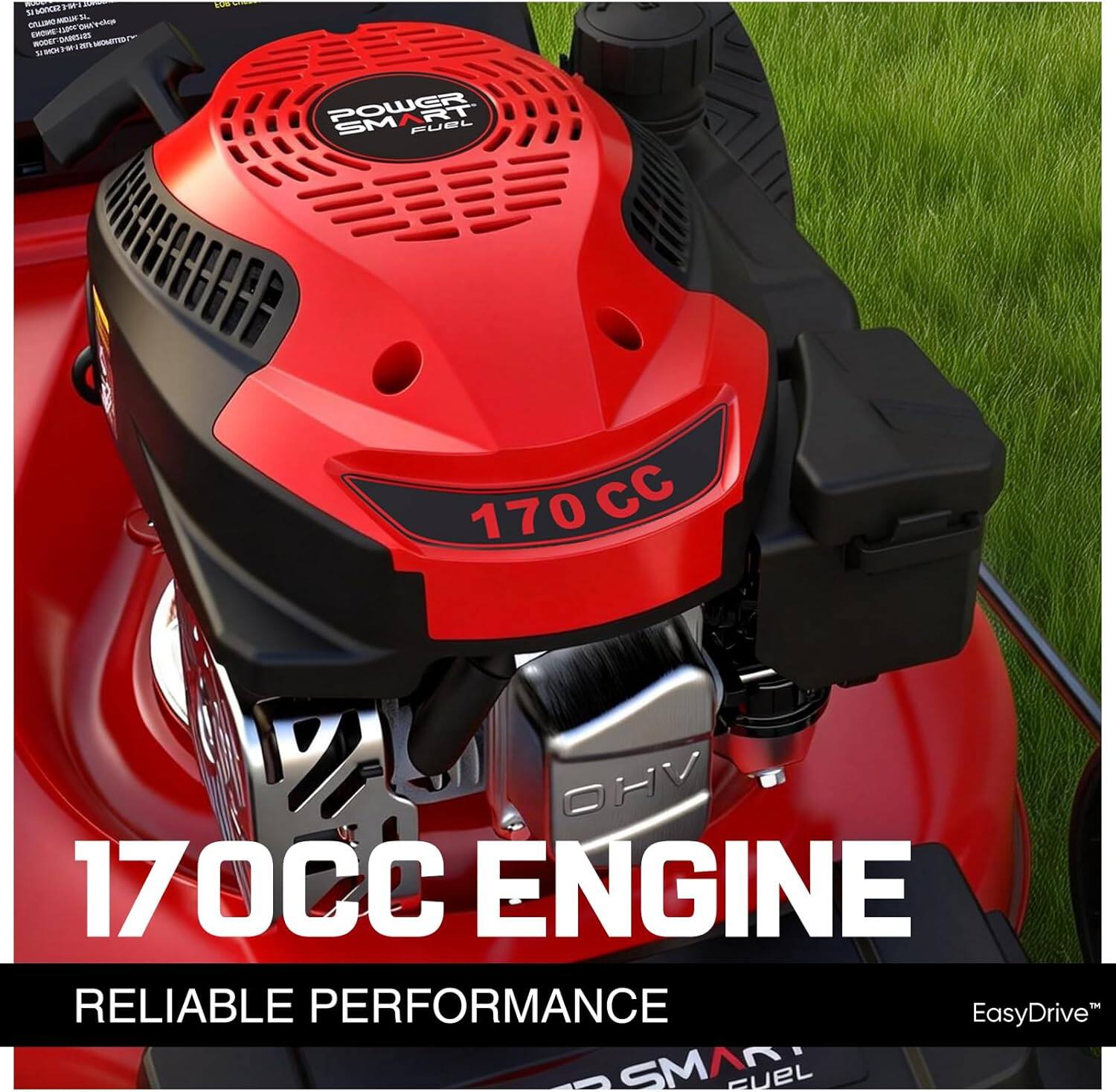 - M ad A vonc - F ORLEMO A - Cig_otka - IEIEAD WODET M n MD & S POWER SM RT FUEL 170CC 170 CC DHV 170CC ENGINE RELIABLE PERFORMANCE EasyDrive SMAR. FUeL