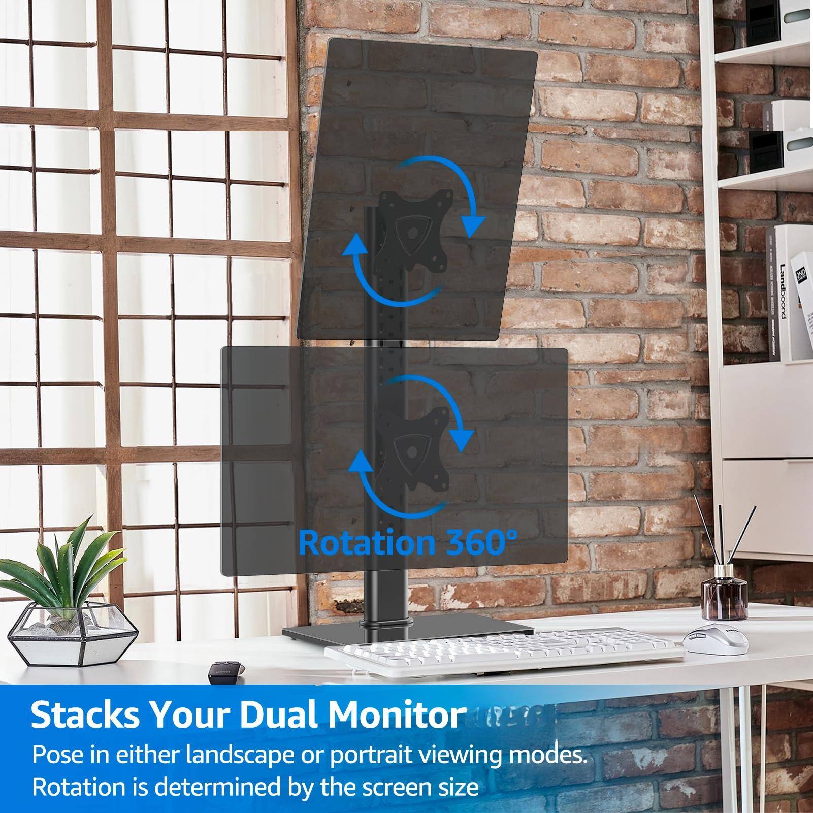 **Stacks Your Dual Monitor**

Pose in either landscape or portrait viewing modes.  
Rotation is determined by the screen size.