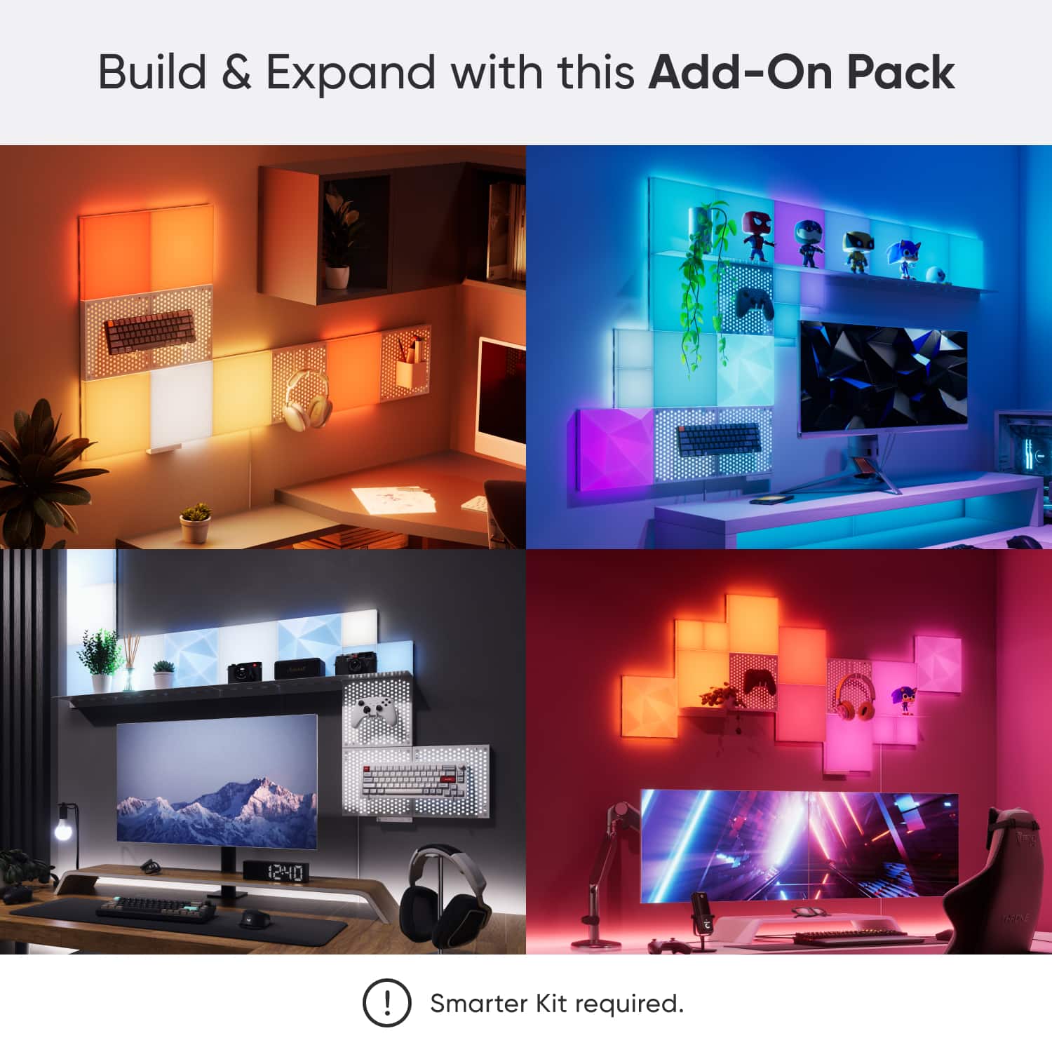 Nanoleaf Blocks Small Squares Add On Smart LED Wall Light
