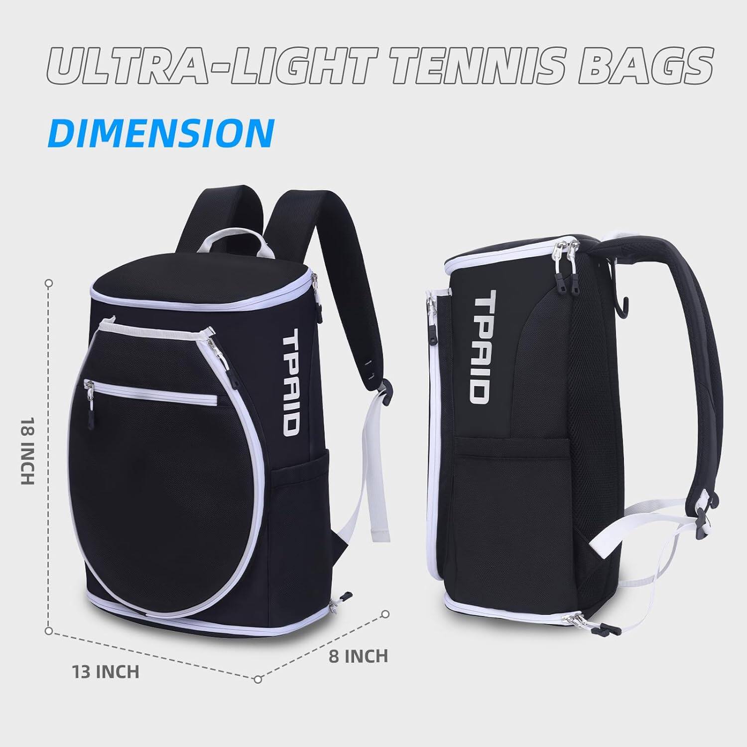 ULTRA-LIGHT TENNIS BAGS

DIMENSION

18 INCH

13 INCH

8 INCH