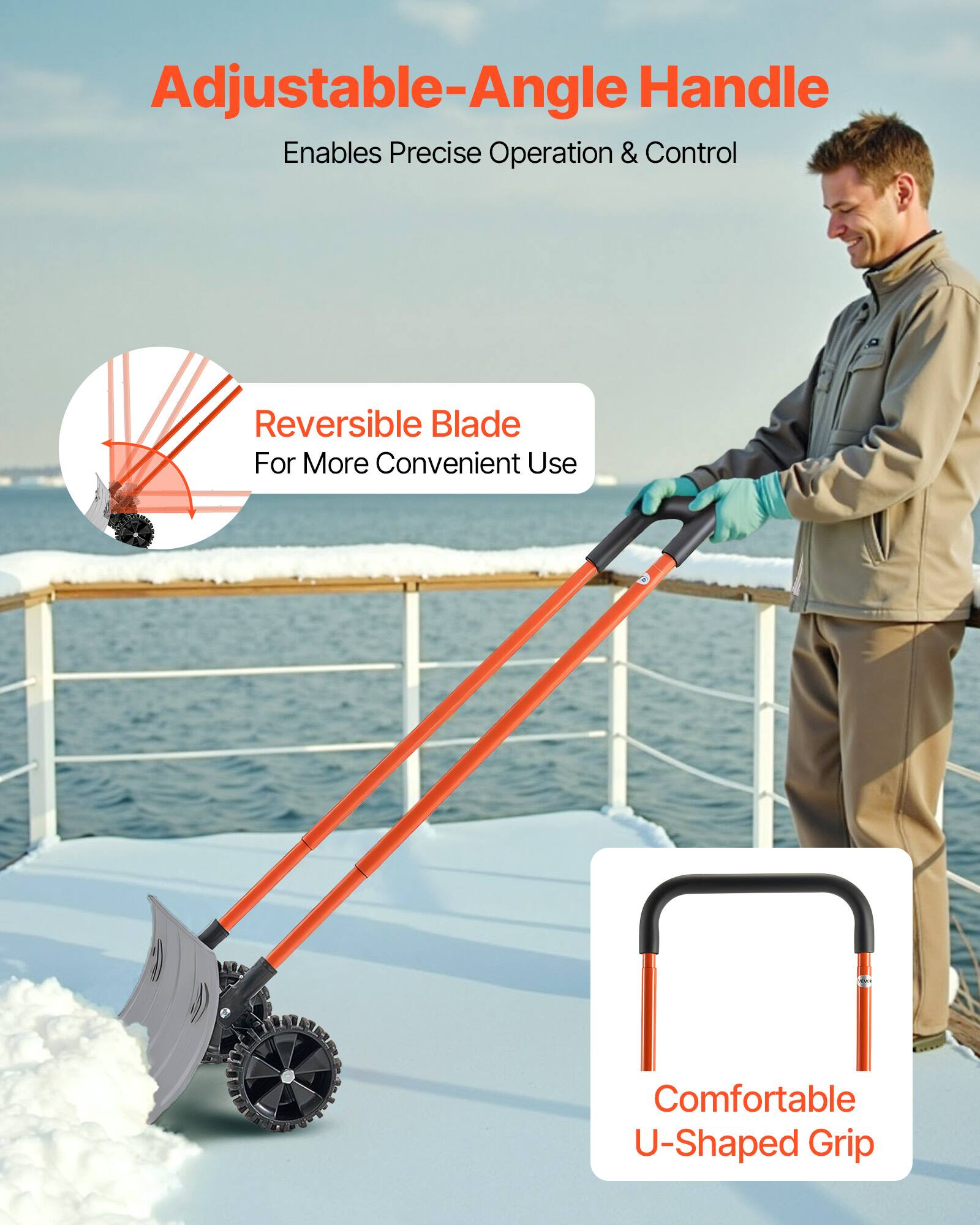 Adjustable-Angle Handle  
Enables Precise Operation & Control  

Reversible Blade  
For More Convenient Use  

Comfortable U-Shaped Grip