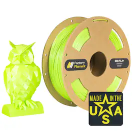 Factory Filament - 1.75mm PLA 3D Printer Filament, 1 KG Spool, Dimensional Accuracy +/- 0.02 mm, 3D Printing Filament - Silk Lime Green