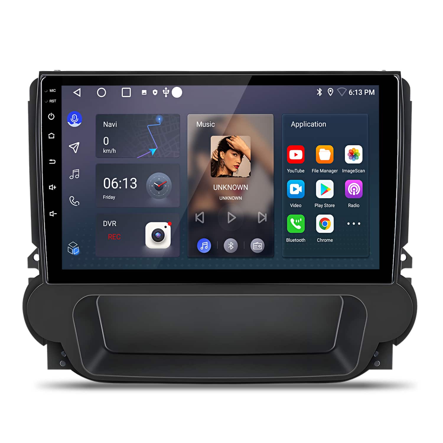 Junsun - For Chevrolet Malibu 2012-2015 Car Stereo Radio Android 14 CarPlay 2+64GB GPS Navi WIFI RDS SWC BT FM - Black