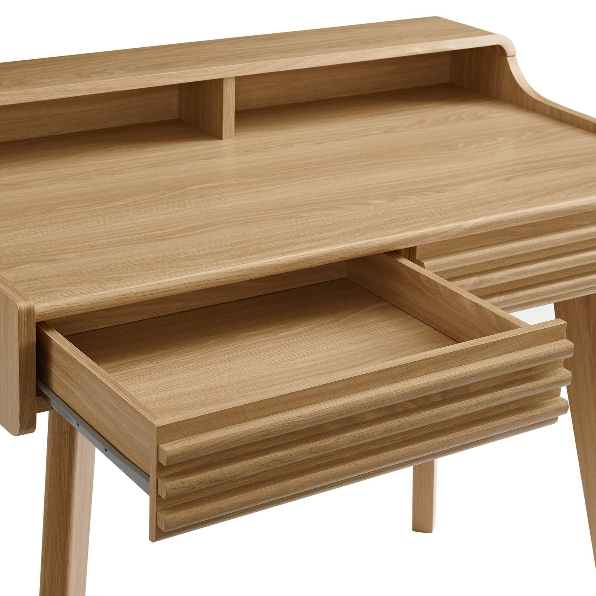Alt View 3. Modway - Render Writing Desk by Modway - Oak.