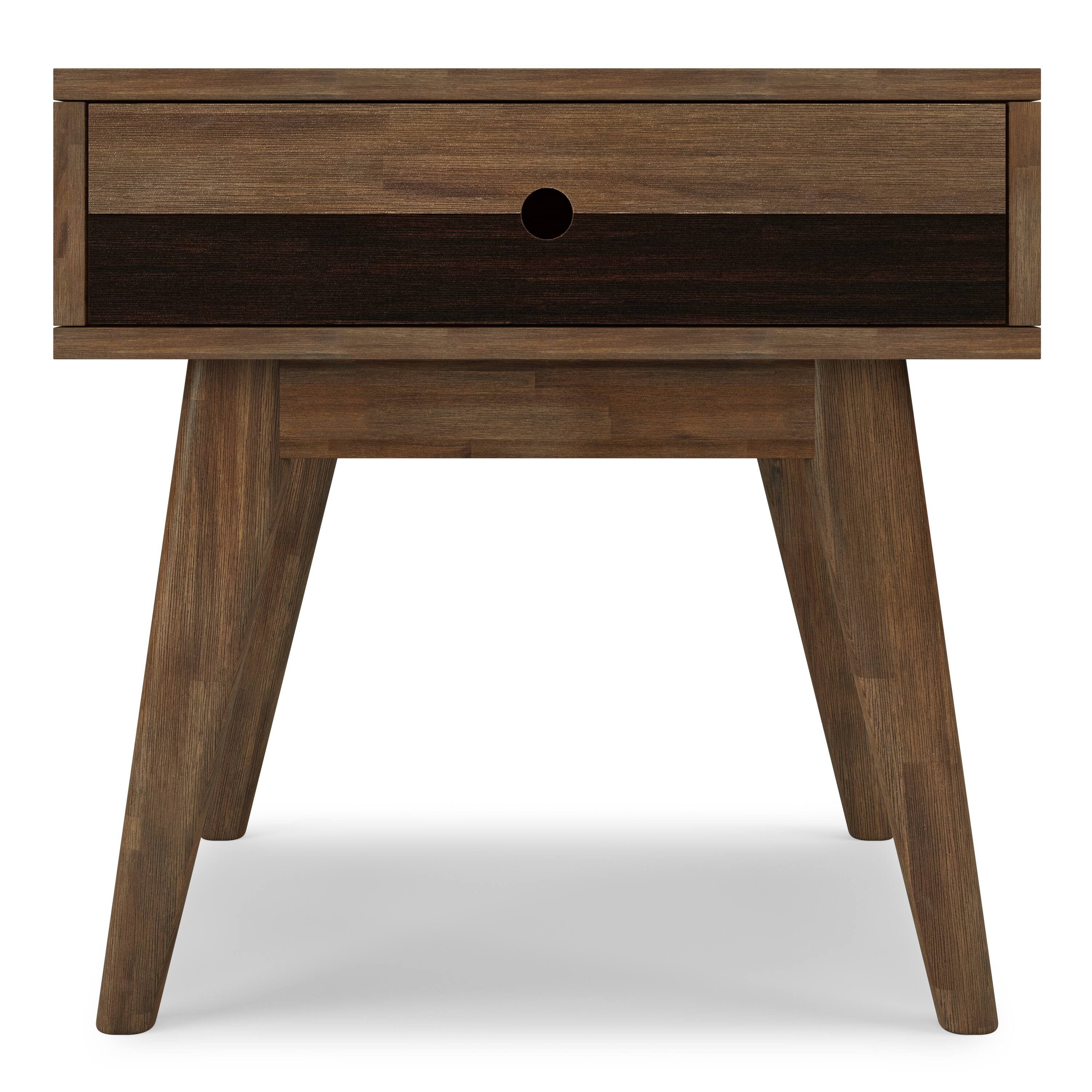 Alt View 12. Simpli Home - Clarkson End Table - Rustic Natural Aged Brown.