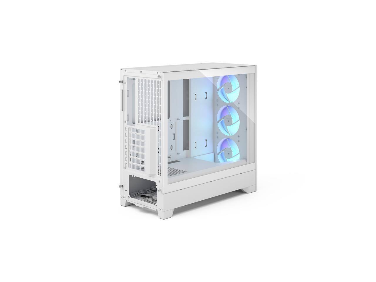 Alt View 2. Fractal Design - Fractal Design Pop 2 Air White RGB - Tempered Glass - Mesh Front Panel - 3x 120mm RGB Fans - Spacious ATX/mATX/ITX Case - White.