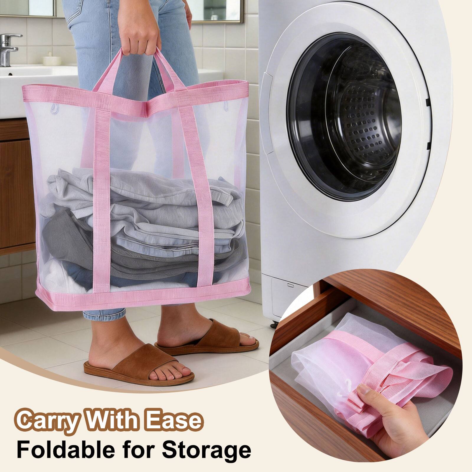 Carry With Ease  
Foldable for Storage