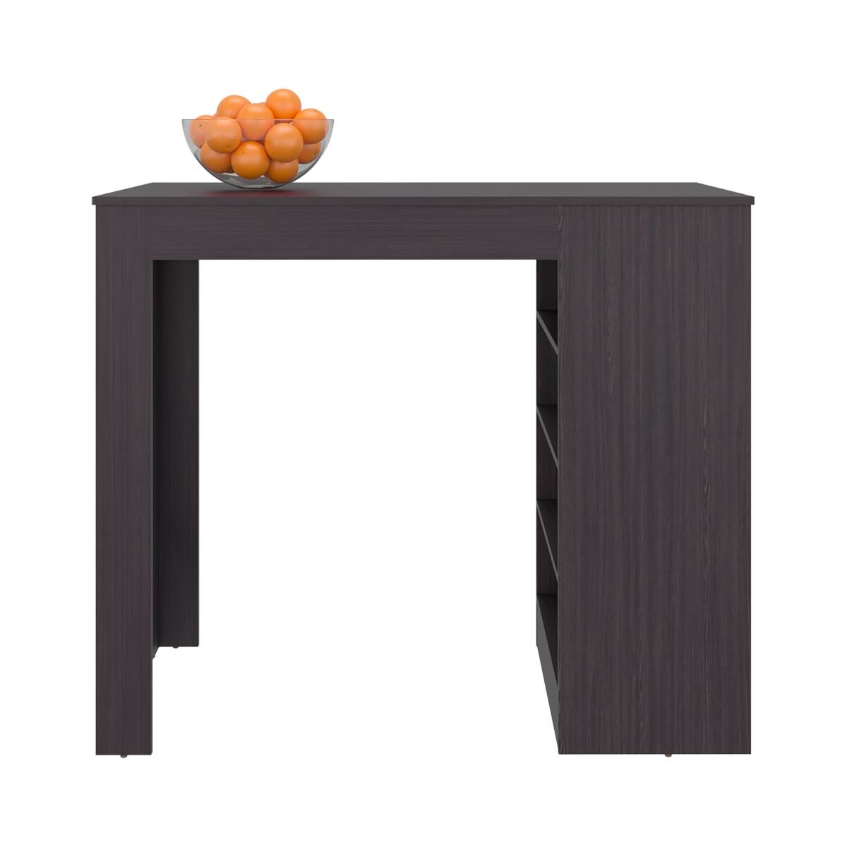 Angle. Loheer - Loheer Wenge Modern Kitchen Island with Open Storage Rectangular - Wenge.