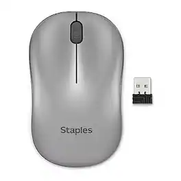 Staples TECH - Wireless Ambidextrous Optical USB Mouse, (ST63066) - Wireless - Gray