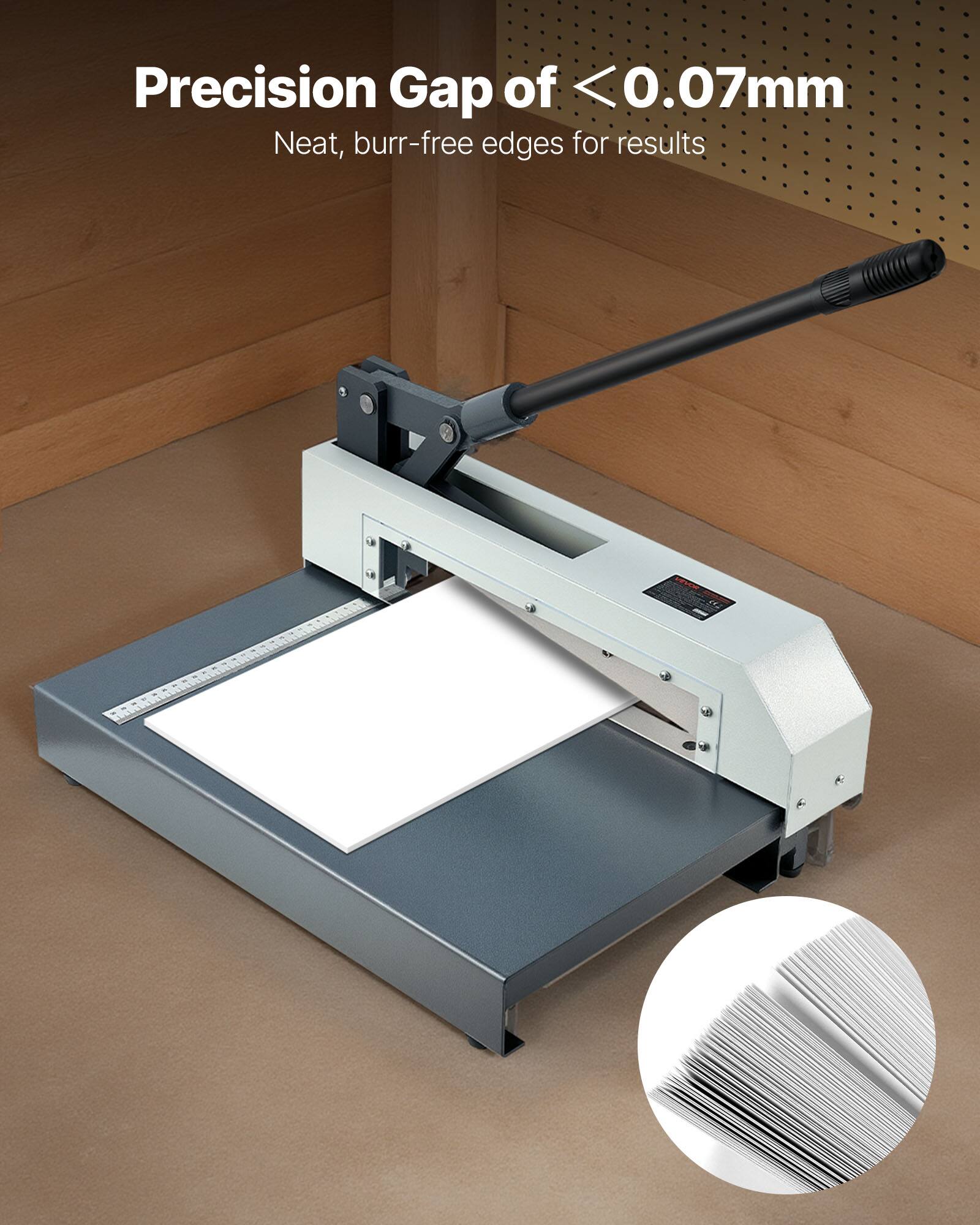 Precision Gap of <0.07mm  
Neat, burr-free edges for results