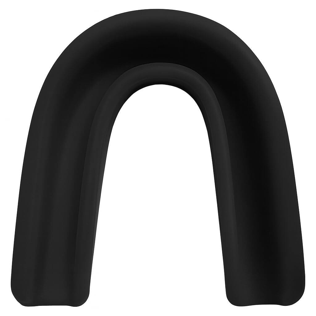 Alt View 1. Amber Sporting Goods - Breathable Boil & Bite MMA Mouth Guard for Boxing & Wrestling, Super Tough Combat Mouthpiece – Black - Black.