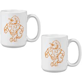 Indigo Falls - Tennessee Volunteers Two Pack 15oz. Vault Sketch Ceramic Mug Set - Multicolor