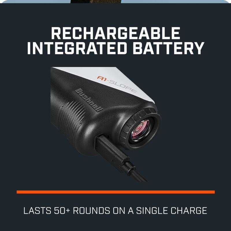 RECHARGEABLE INTEGRATED BATTERY AT-SLOPE Bushnell LASTS 50+ ROUNDS ON A SINGLE CHARGE